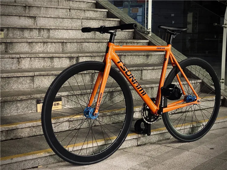 Tsunami SNM100 Fixie vélo à pignon fixe piste vélos de course à vitesse unique 700C cadre en aluminium pièces de cyclisme personnalisables sans frein