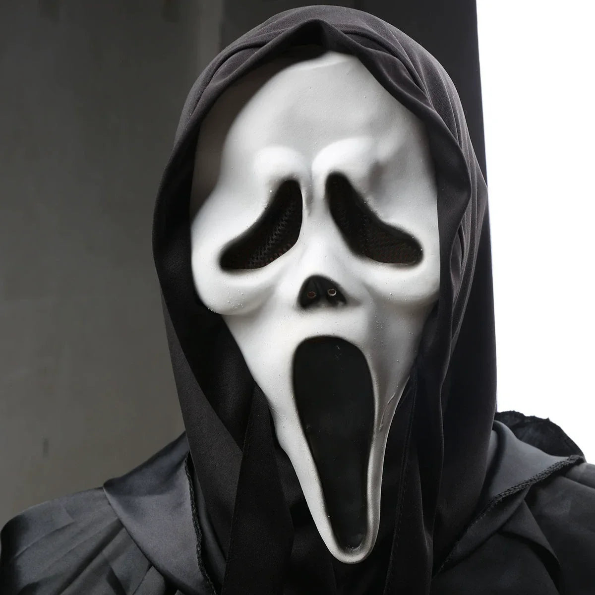 Masque facial fantôme de cri, masque d'aMasque Fantôme de Crier – Masque d’Horreur en Latex pour Halloween et Cosplayhorreur de film officiel pour Halloween, Cosplay et Costumes effrayants pour adultes, accessoire de masque tueur