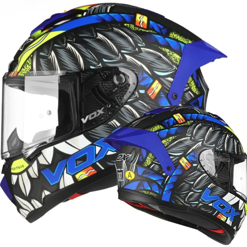 Casque Moto Intégral Fibre de Carbone DOT – Léger et Sécurisé