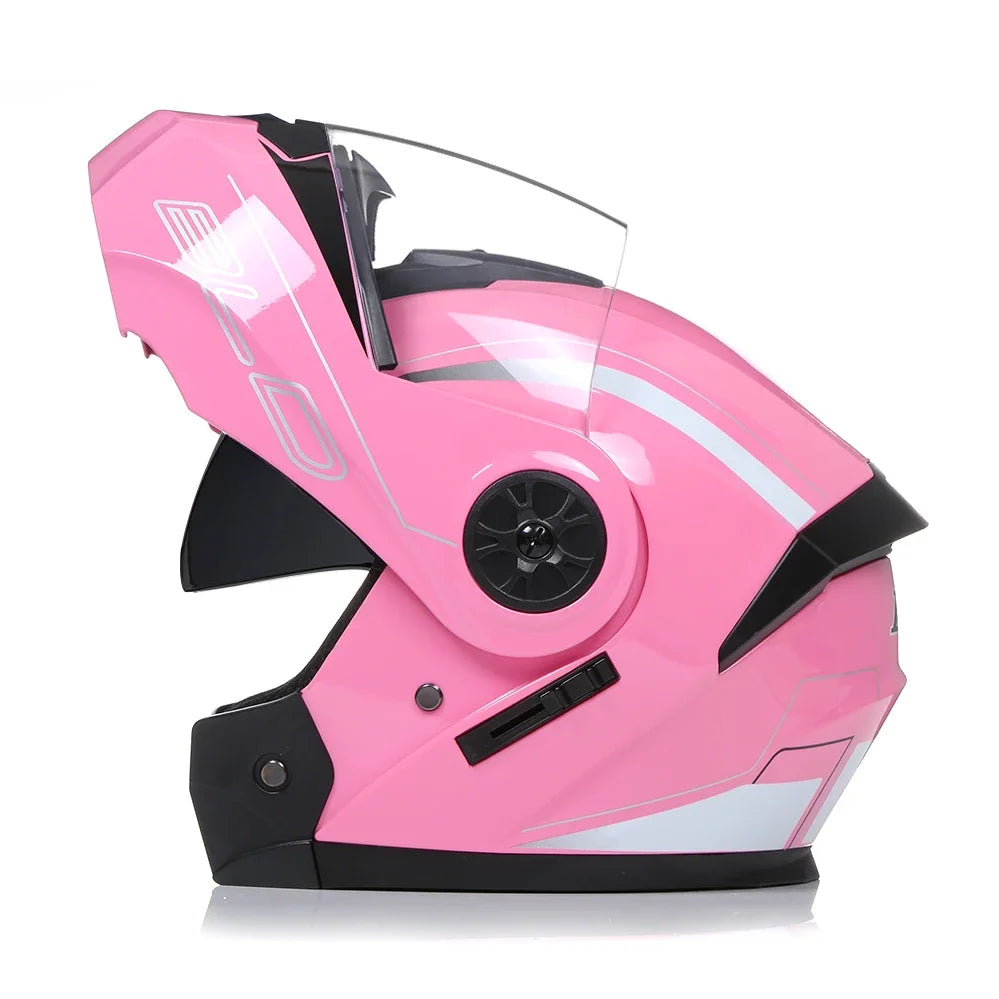 2020 nouveauté hommes moto course professionnelle casque rabattable matériau ABS casques modulaires à double lentille Certification DOT