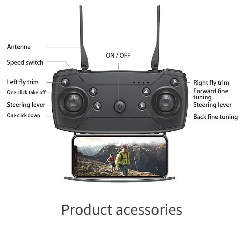 E88 Pro - Drone WIFI FPV avec Caméra HD 4K