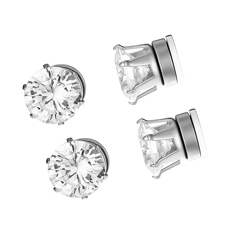 1 paire de boucles d'oreilles en Zircon pour hommes et femmes, en acier inoxydable, en cristal, pour garçons et filles, Mini boucles d'oreilles, Piercing, bijoux cadeau