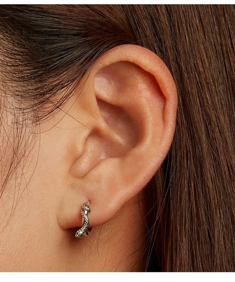REETI – boucles d'oreilles serpent en argent Sterling 925, bijoux créatifs et Sexy pour femmes, cadeau personnalisé