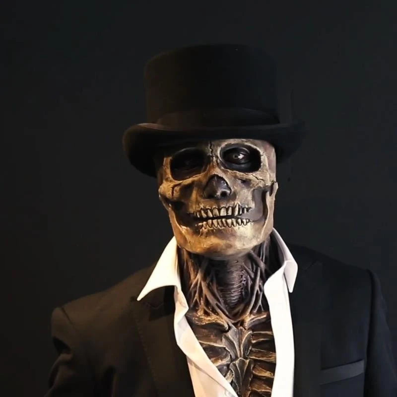 Masque de Squelette en Latex – Crâne Complet pour Halloween et Cosplay 2025