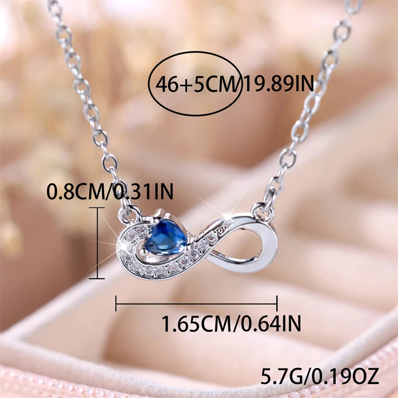 Collier pendentif coeur bleu pour femme, Extron, mignon, document en argent, cadeau de bijoux de mariage, mode féminine