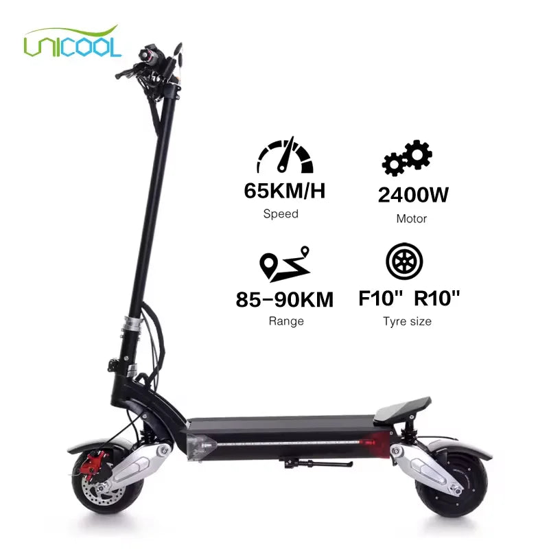 EU Warehouse 2024 X8 2400w-52v-26ah Adult Dual Drive Foldable Electric Scooter Max Speed 65km/h Max Range 80km