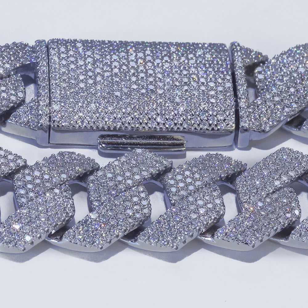 Bracelet en Argent 925 Silver VVS – Homme & Femme – Taille 17,8 cm et 20,3 cm