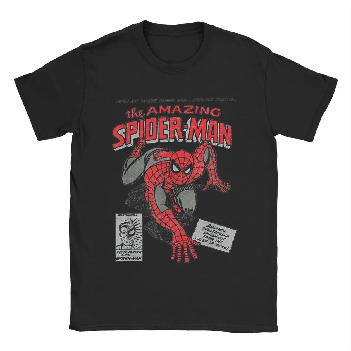 Spider-man Retro Comic Movie T-Shirt pour hommes, SpidSuffolk Tees, Creative Tees, Round Neck T-Shirt, 100% Cotton Birthday Present, Y-Man