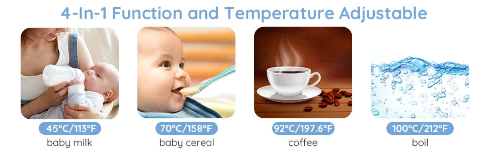 Bouilloire Thermostatique pour Bébé – Préparez le Lait à la Température Idéale !