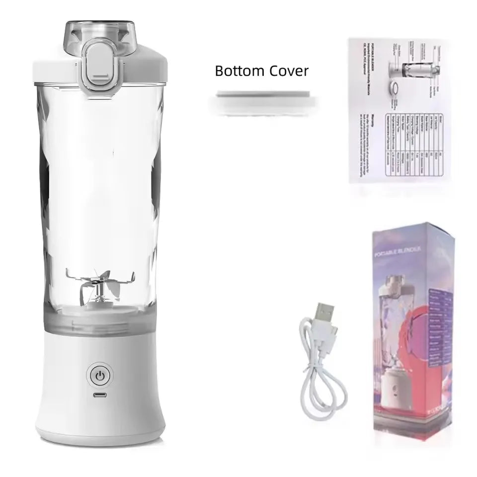 Blender Portable 600 ml – 6 Lames Inox & Recharge USB-C