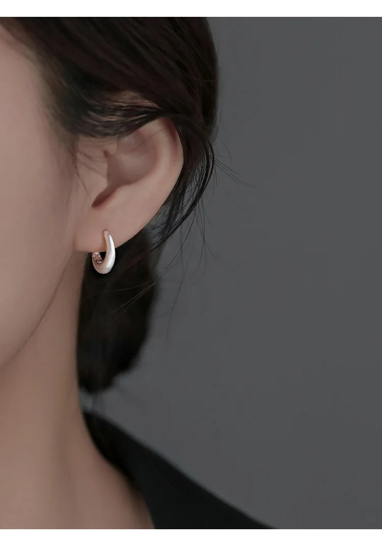 Boucles d'oreilles géométriques coréennes en argent Sterling 925, tempérament Simple, exquis, tendance, bijoux Sexy, cadeau, offre spéciale