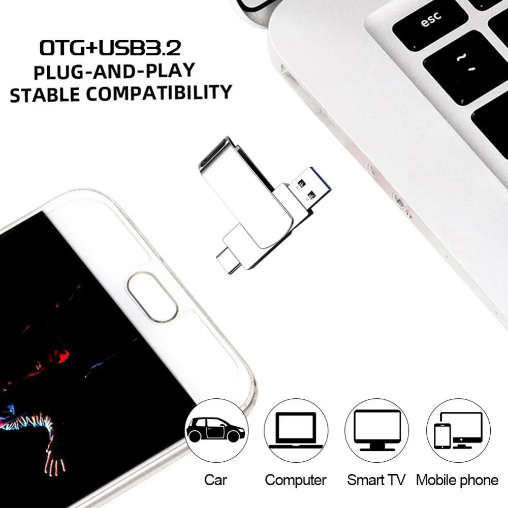 Xiaomi USB 3.2 16 to clé USB mémoire type-c 2-en-1 8 to 16 to OTG clé USB 4 to disque Flash haute vitesse 2 to pour ordinateur portable