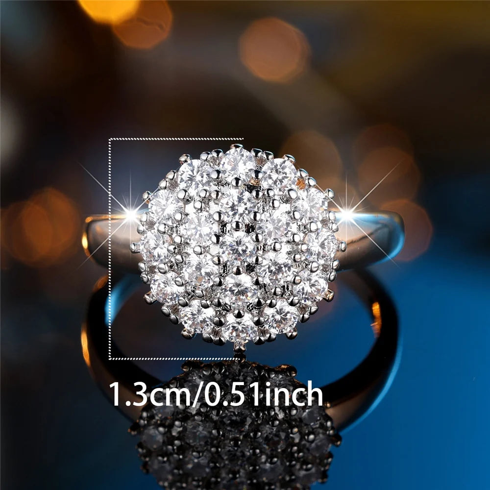 Femme mignon blanc noir Zircon pierre couleur or bijoux de mariage promesse bagues de fiançailles pour les femmes
