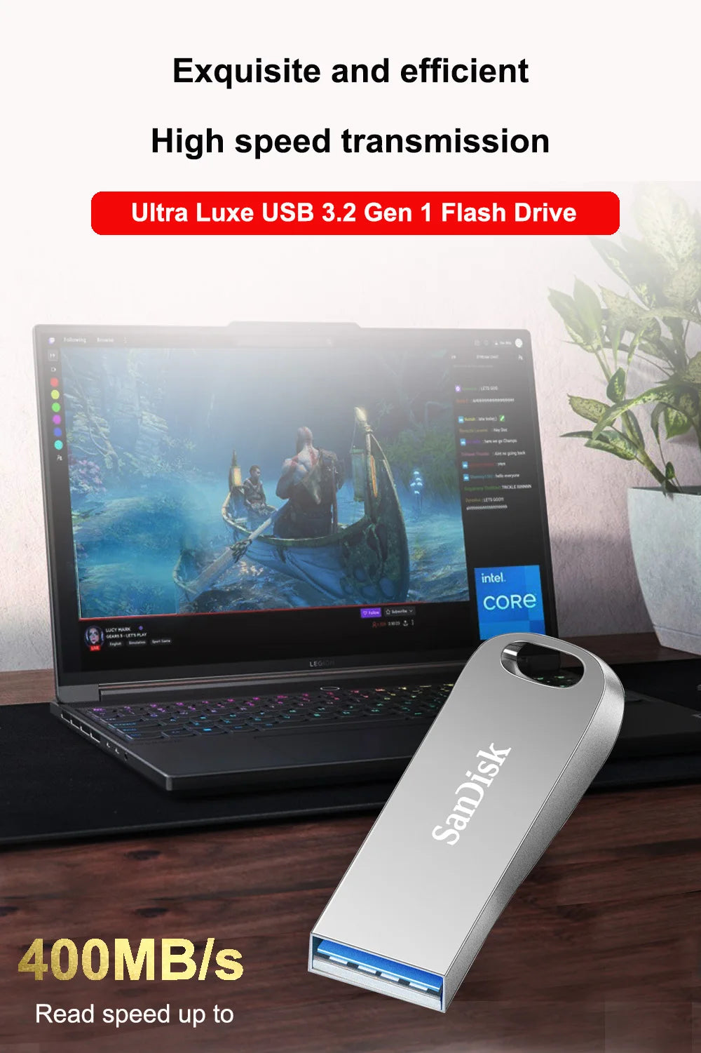 SanDisk CZ74 Ultra Luxe USB 3.2 Gen 1 clé USB 32GB 64GB 128GB 256GB 512GB 1TB vitesse rencontre le mot de passe de style-protégez vos fichiers