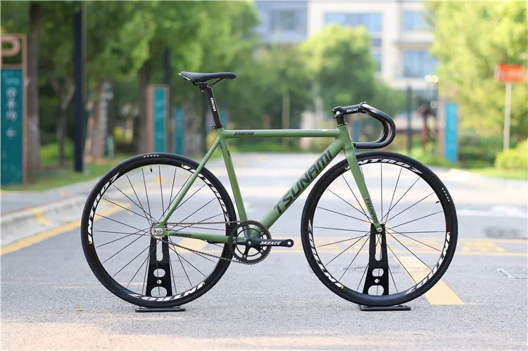 Tsunami SNM100 Fixie vélo à pignon fixe piste vélos de course à vitesse unique 700C cadre en aluminium pièces de cyclisme personnalisables sans frein