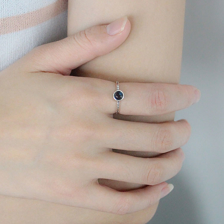 Bague en argent Sterling 925 pour femmes, lignes uniques, bijoux, doigt réglable, ouvert, Vintage, pour fête, cadeau d'anniversaire