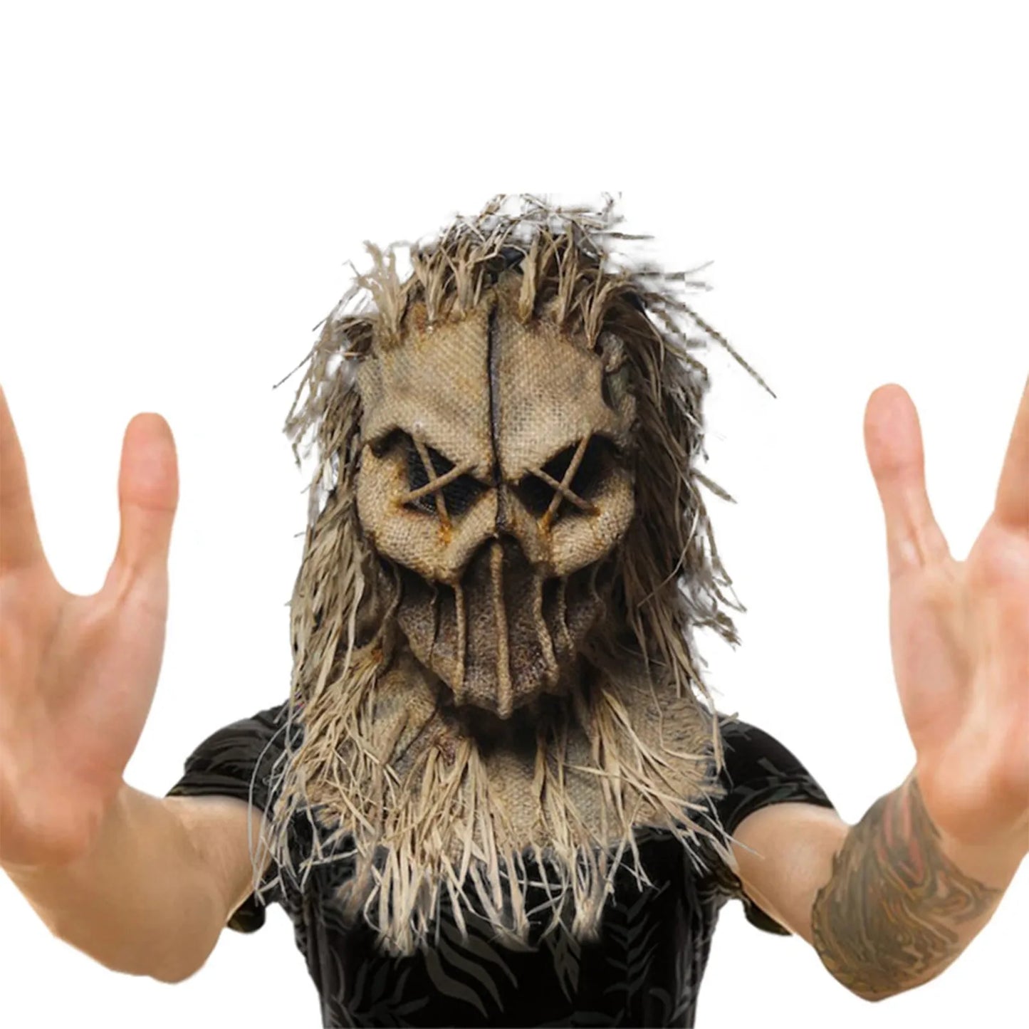 Masque Épouvantail Halloween 2025 – Cosplay et Fête Effrayante pour Adultes