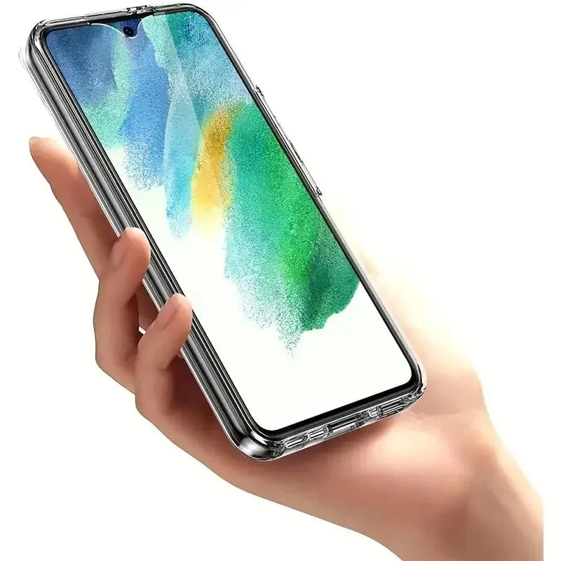 Étui Complet Transparent en Gel de Silice – Anti-Éblouissement et Antidérapant avec Cadre Électroplaqué pour Smartphone