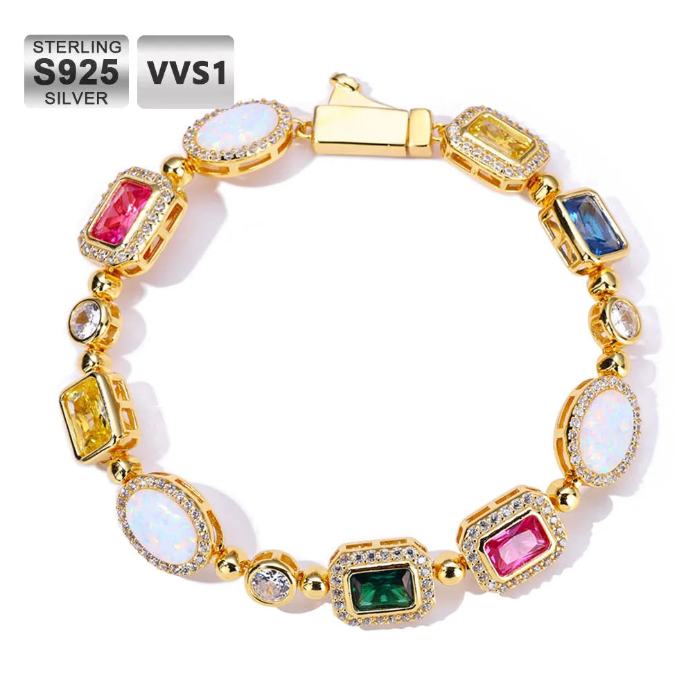 đ Collier & Bracelet Hip Hop en Argent 925 avec Moissanite â Style Miami Cuban