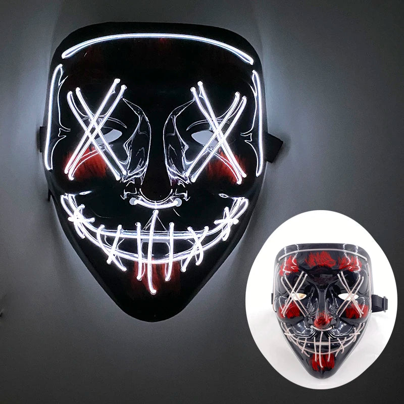 Masque Shuffle Lumineux – Cosplay Demon Slayer et Accessoire Halloween