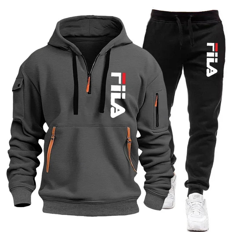 👕 Ensemble Sweat-shirt à Capuche + Pantalon pour Hommes – Automne/Hiver 2025