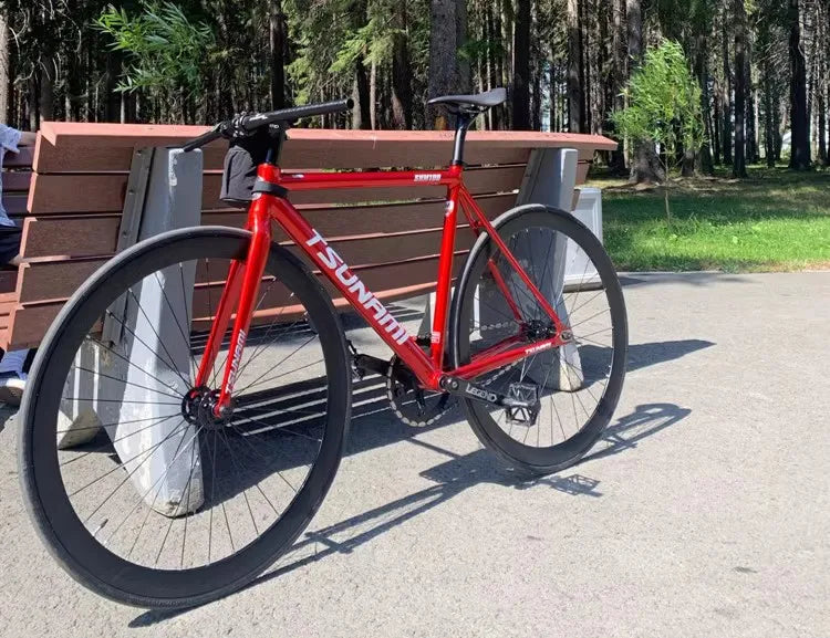 Tsunami SNM100 Fixie vélo à pignon fixe piste vélos de course à vitesse unique 700C cadre en aluminium pièces de cyclisme personnalisables sans frein