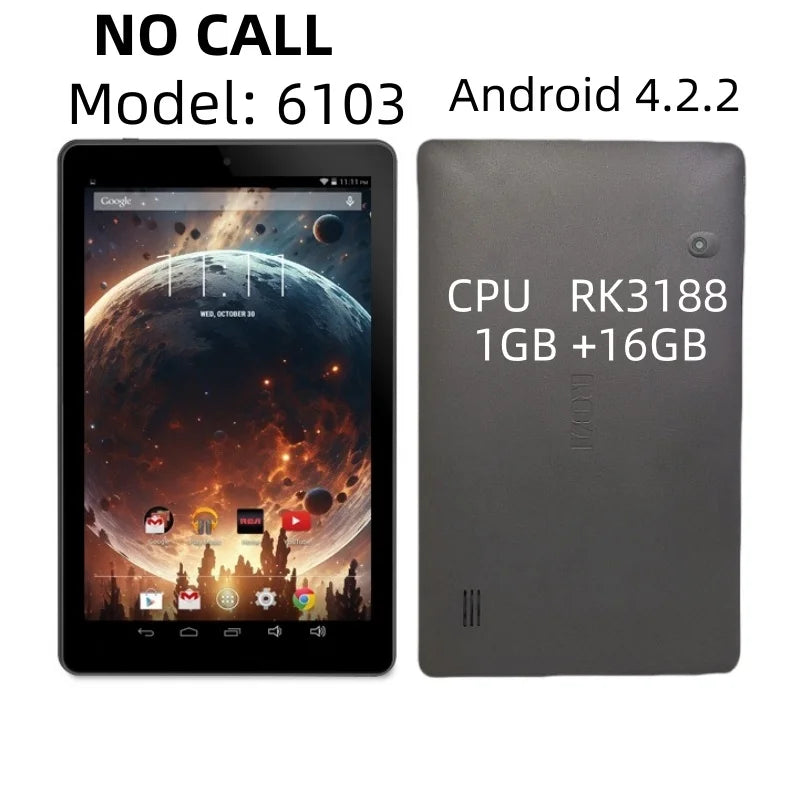 10.1 pouces QDYS Android 8.1 appel téléphonique tablette 2GB RAM 16GB ROM double caméra 1280*800 IPS Quad-Core 1.3GHz MTK6735 CPU carte SIM