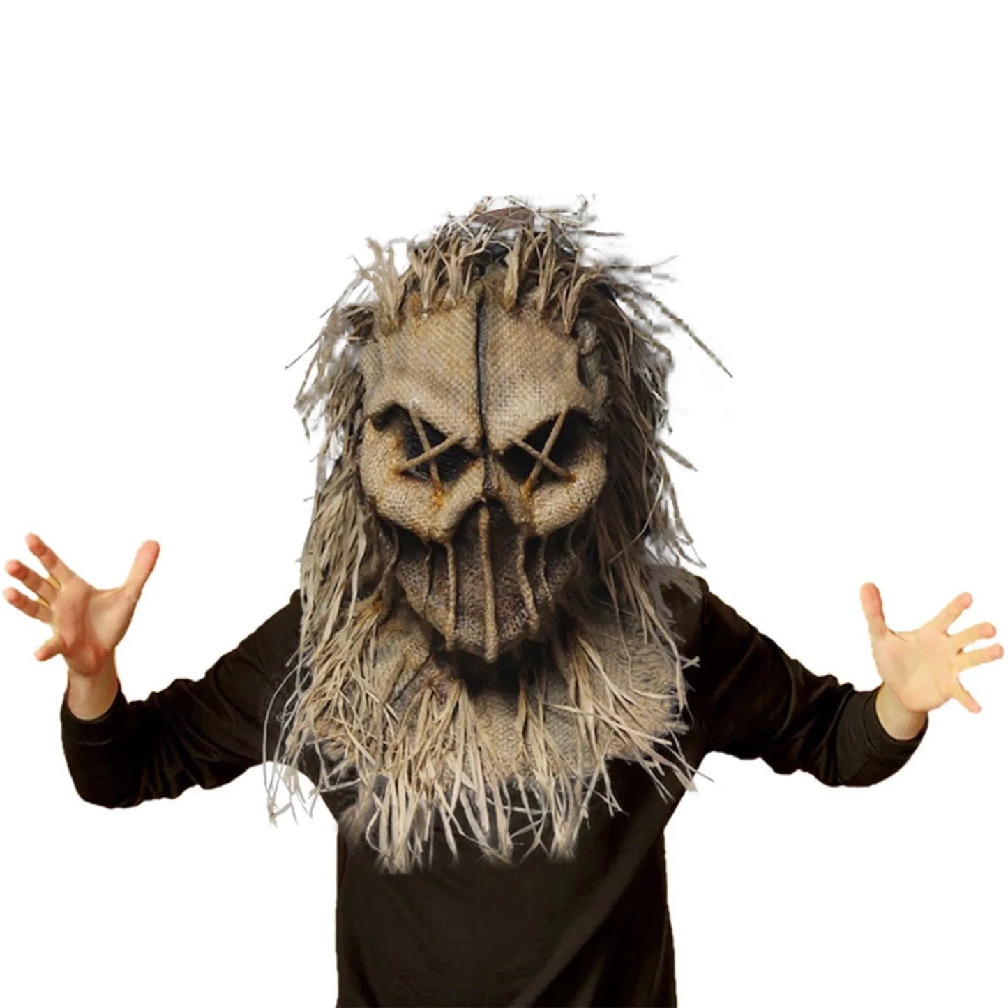 Masque Épouvantail Halloween 2025 – Cosplay et Fête Effrayante pour Adultes
