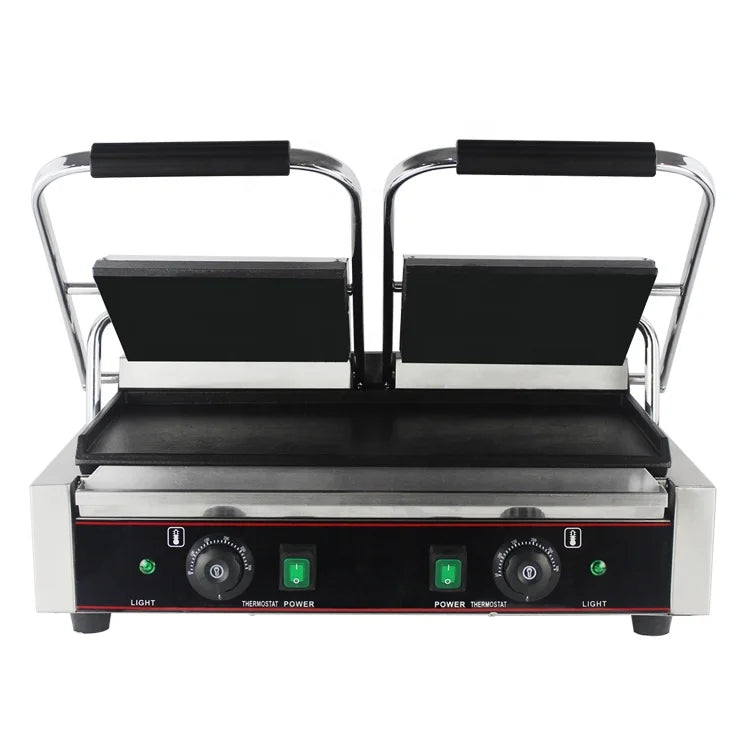 Grill & Presse à Sandwich Professionnel Double Face – Plaques Plates Antiadhésives