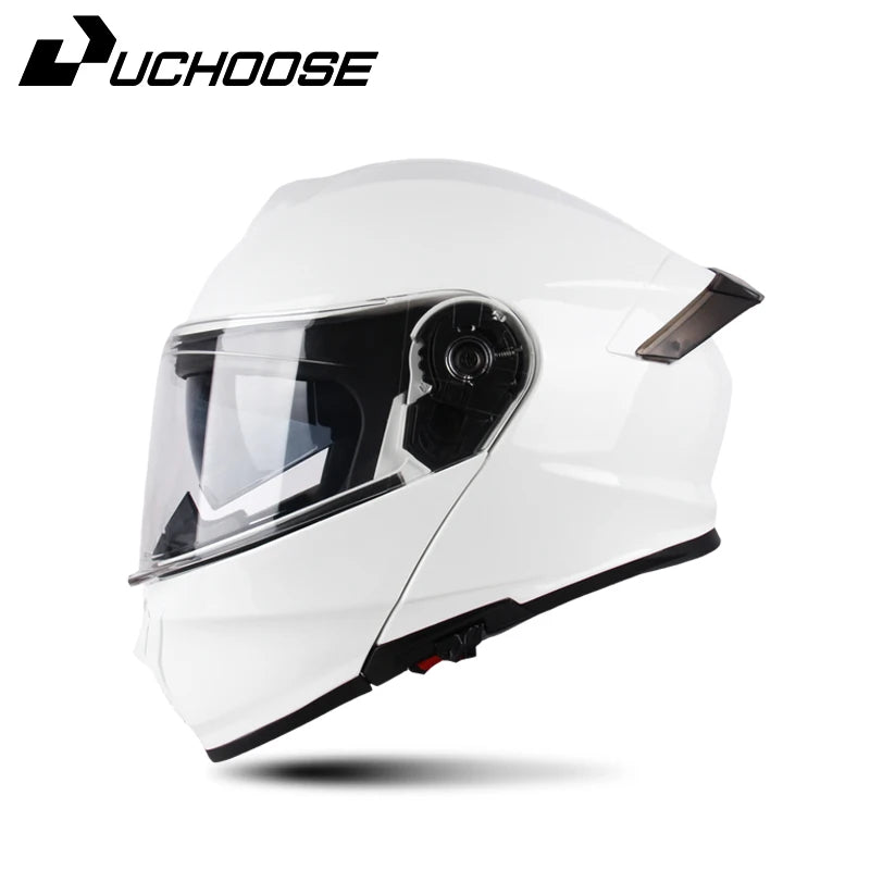 Uchoose-d'expériences intégraux approuvés DOT pour hommes et femmes, équipement de protection contre les collisions, casque rabattable pour moto, double pare-soleil