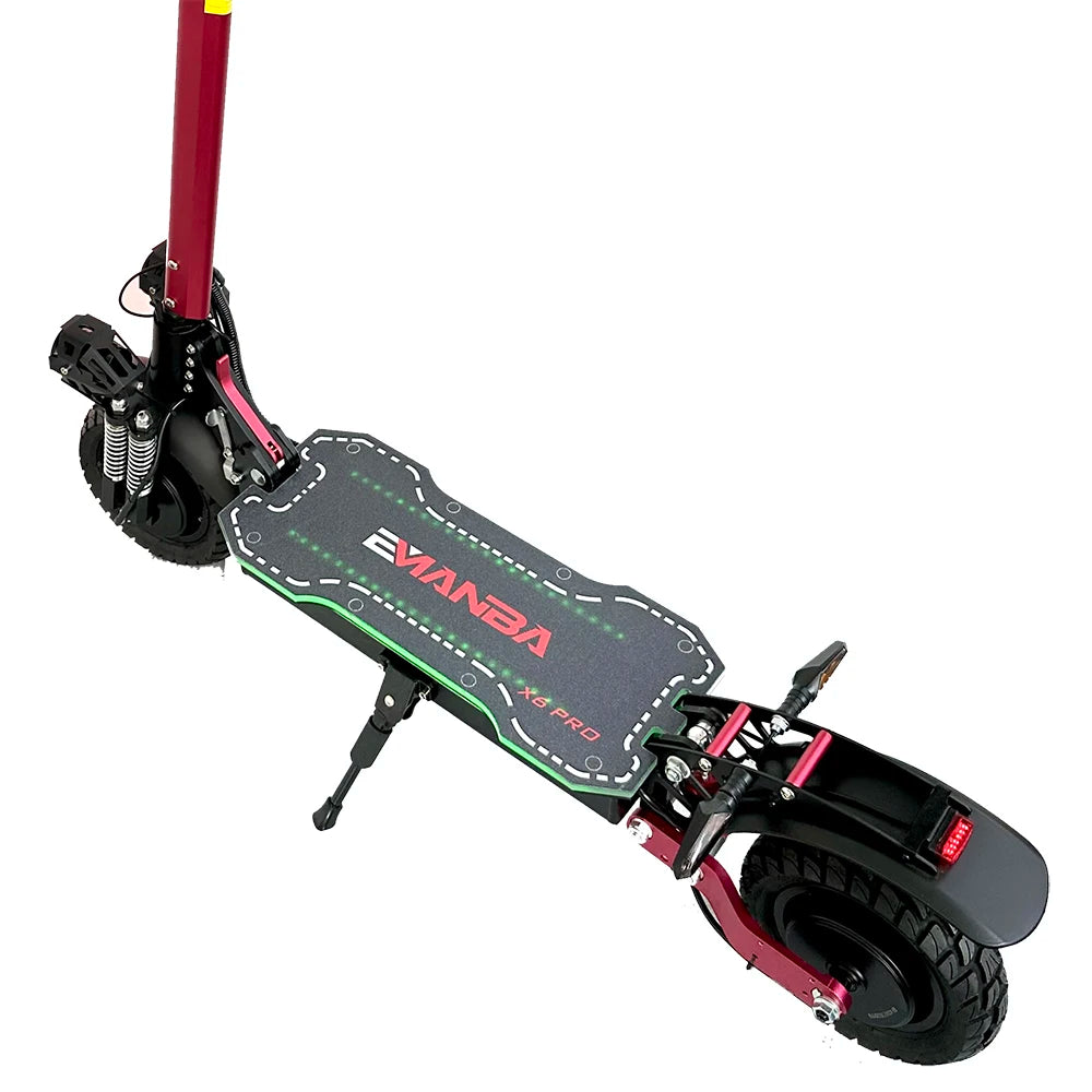 EU stock 2024 x6 2400w 48v 21ah dual motor 10 inch tyre electric scooter max speed 60-70km/h max range 50-70km