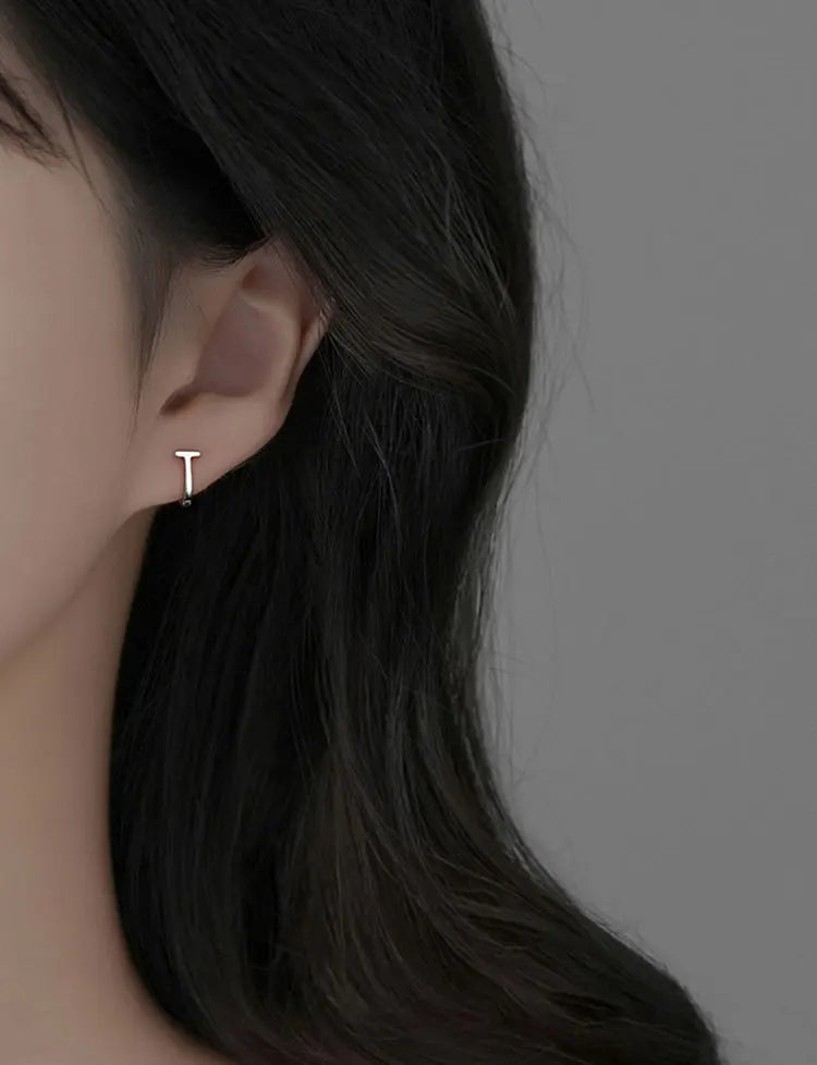 Boucles d'oreilles en argent Sterling 925 en forme de T, charmantes, Style minimaliste, cadeau de fête, bijoux fins pour femmes, nouvelle collection
