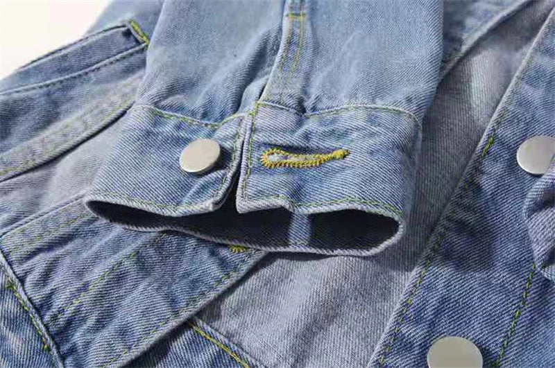 Veste en Jean pour femmes, hauts de couleur rose, couleur unie, courte, multicolore