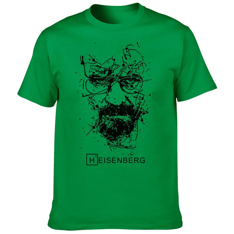 2022 Européen et Américain Créatif Breaking Bad Heisenberg T-shirt Série TV Impression Hommes Rue Mode T-shirt Haut Décontracté