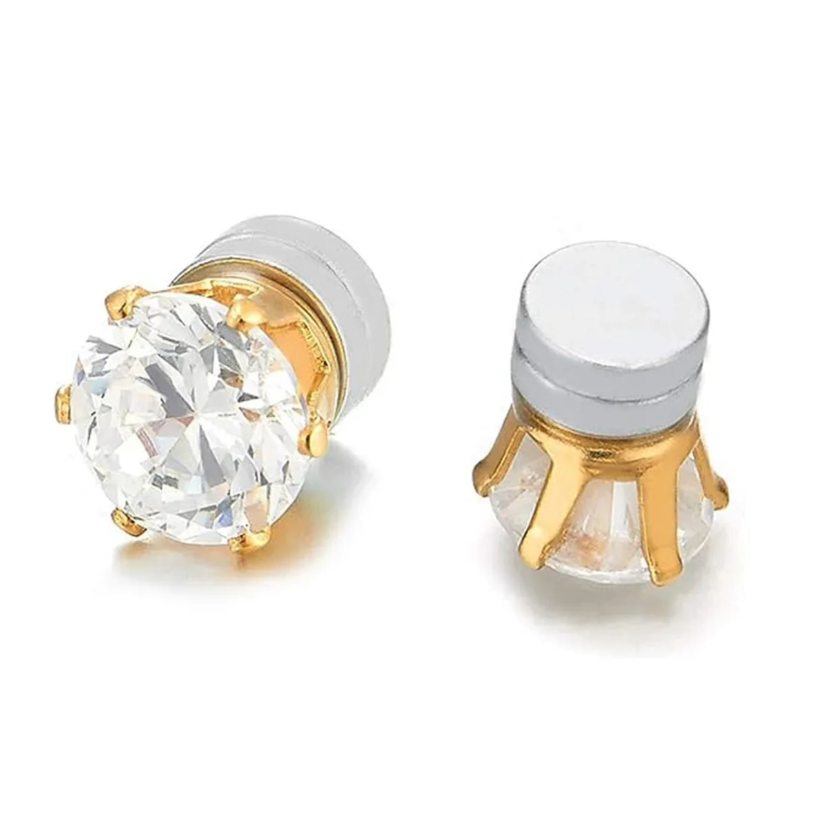1 paire de boucles d'oreilles en Zircon pour hommes et femmes, en acier inoxydable, en cristal, pour garçons et filles, Mini boucles d'oreilles, Piercing, bijoux cadeau