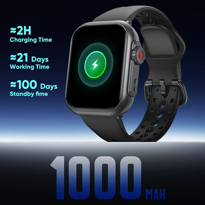 Montre Intelligente BOXUXING 2025 – Écran 1,85", Santé et Sport, Assistant Vocal