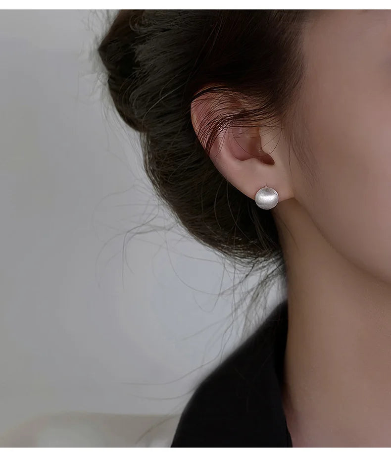 Boucles d'oreilles créoles géométriques coréennes en argent regardé 925, cadeau de bijoux sexy, simple, tempérament exquis, semi-vente chaude