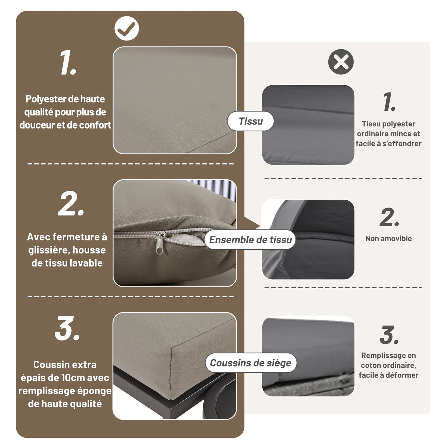 Canapé d'angle extérieur résistant aux intempéries, mobilier de patio extérieur, dormez 8, avec 2 tables et 4 sièges d'amour, coussins inclus