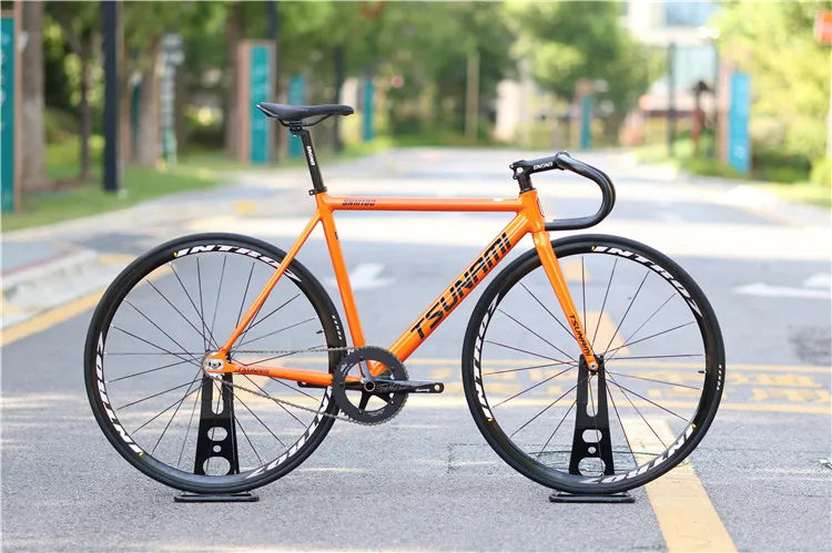 Tsunami SNM100 Fixie vélo à pignon fixe piste vélos de course à vitesse unique 700C cadre en aluminium pièces de cyclisme personnalisables sans frein
