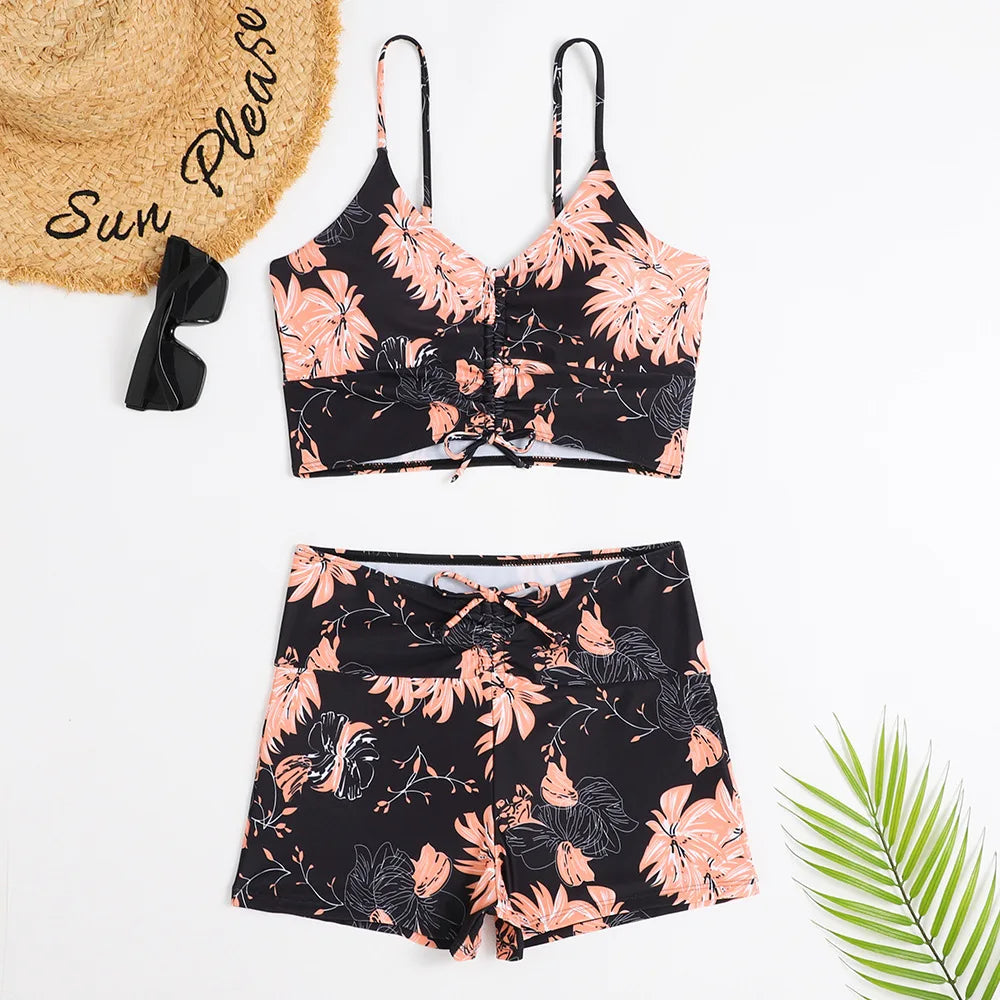 Maillot de bain taille haute pour femmes, Bikini, Push Up, imprimé Floral