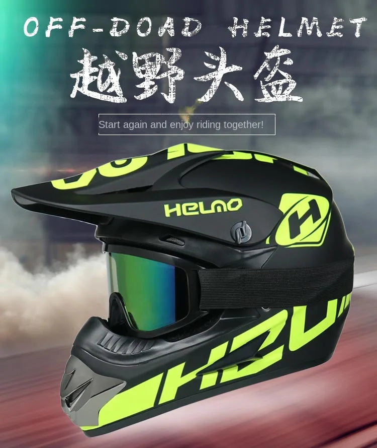 Envoyer 3 pièces cadeau casque de moto enfants casque tout-terrain vélo descente AM DH casque de cross capacete motocross casco