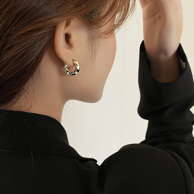 Boucles d'oreilles circulaires en argent Sterling 925 pour femmes, cerceau d'oreille en argent véritable, tendance, nouvelle collection, offre spéciale