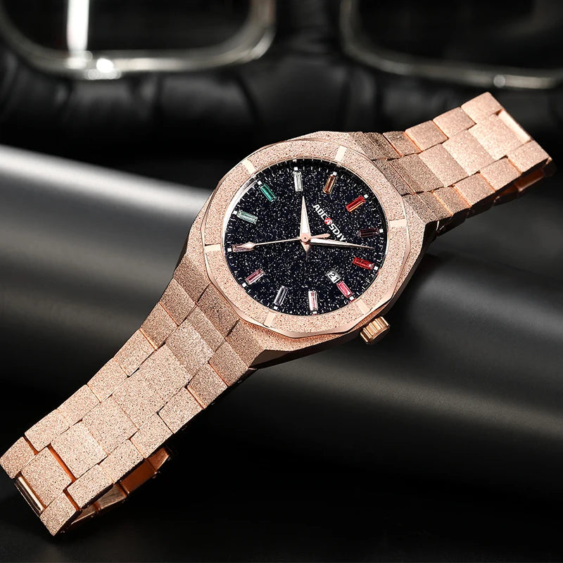 Montre Quartz Homme – Acier Inoxydable Élégante & Résistante