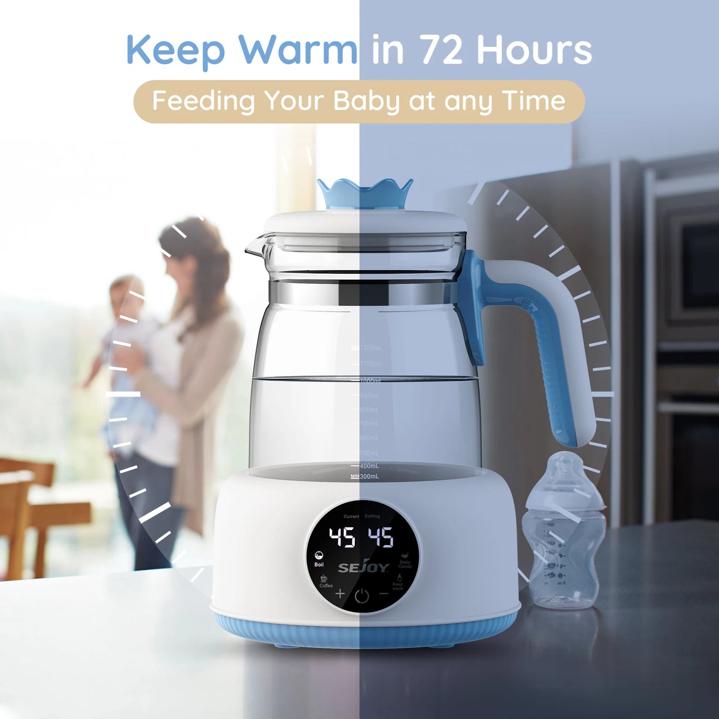 Bouilloire Thermostatique pour Bébé – Préparez le Lait à la Température Idéale !