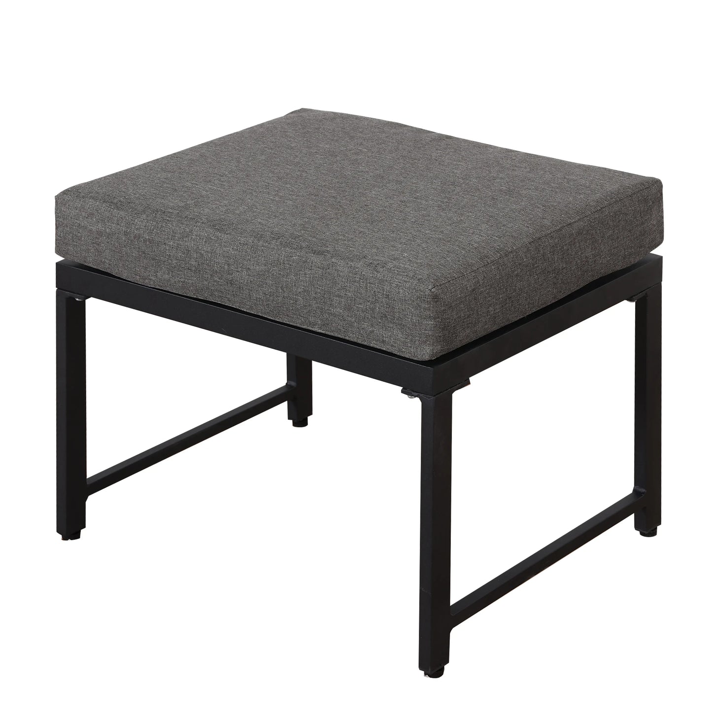 Ensemble canapé et chaise longue d'extérieur, ensemble de sièges en aluminium pour balcon de jardin avec fonction chaise longue