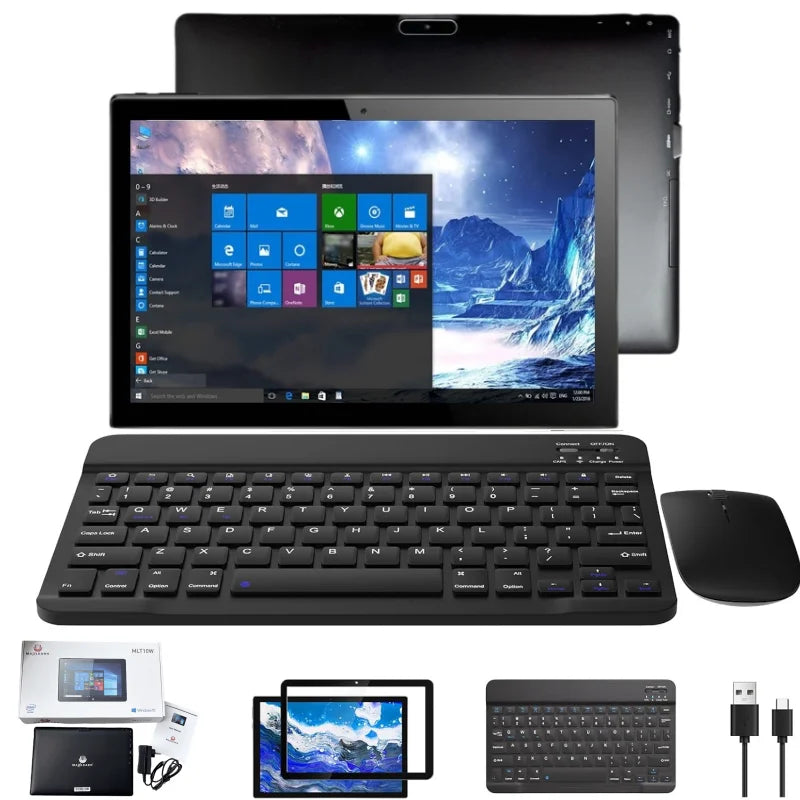 Tablette Intel Celeron N4000, 4 go de RAM DDR, 32 go de ROM, 10.1 pouces, 64 bits, MLT10W, WINDOWS 10 Pro, double cœur, HDMI, WIFI, USB 3.0