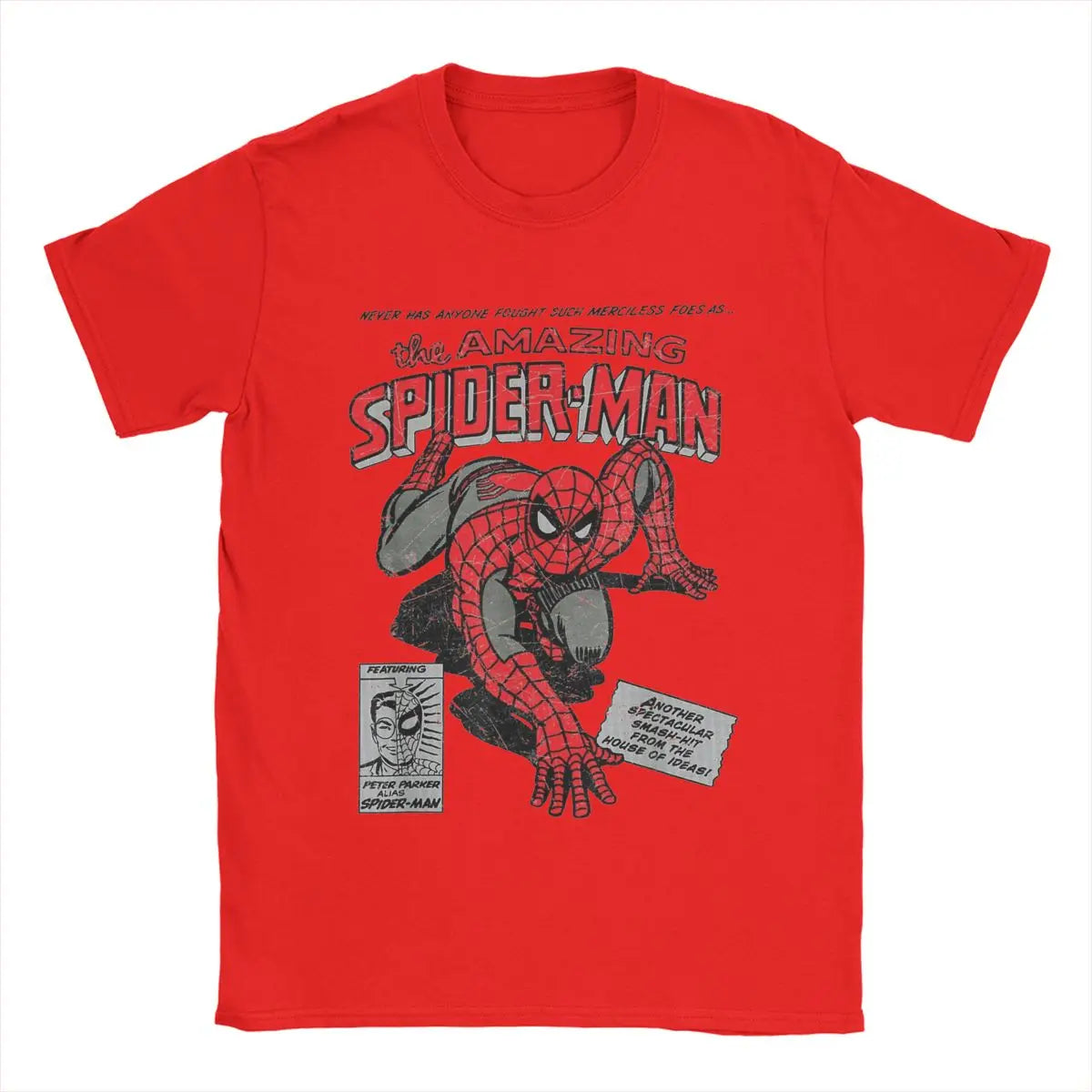 Spider-man Retro Comic Movie T-Shirt pour hommes, SpidSuffolk Tees, Creative Tees, Round Neck T-Shirt, 100% Cotton Birthday Present, Y-Man