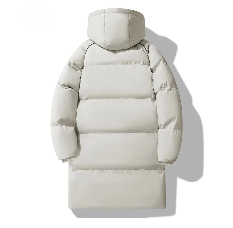 Parka chauffante à capuche pour homme, veste rembourrée, manteau long, veste chaude, technologie graphène, style coréen, haut de gamme, couple, hiver, 2024