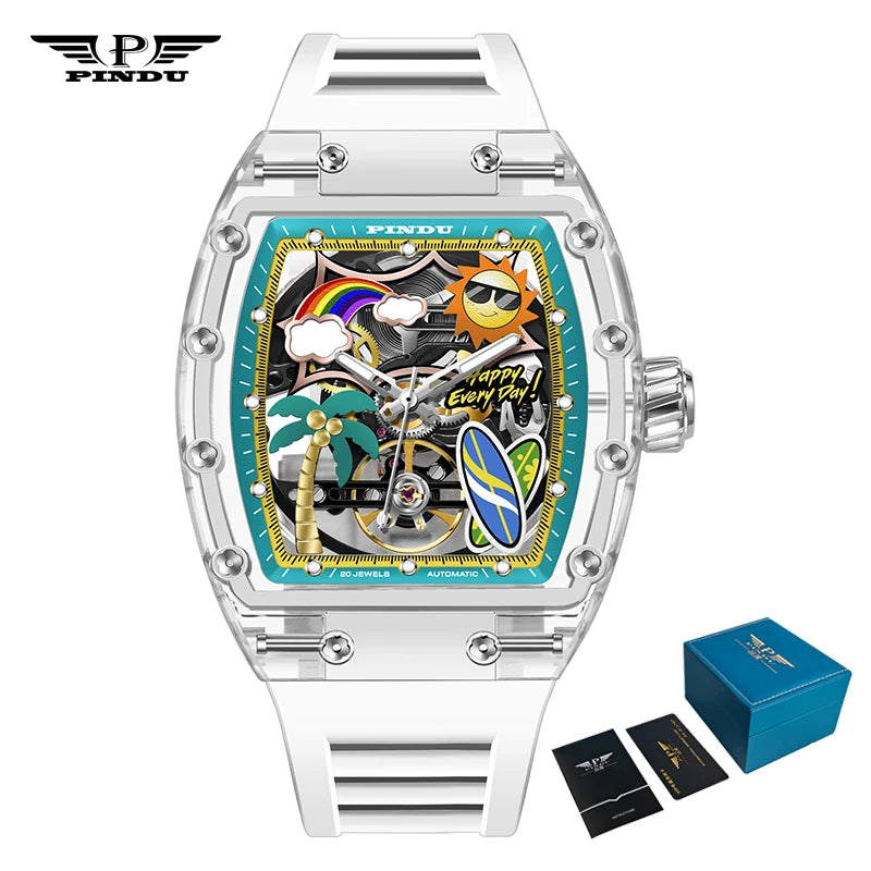 Montre Mécanique Été – Thème Plage & Éléments Marins