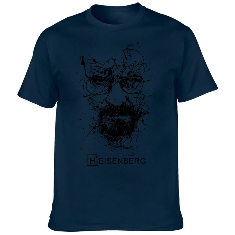 2022 Européen et Américain Créatif Breaking Bad Heisenberg T-shirt Série TV Impression Hommes Rue Mode T-shirt Haut Décontracté
